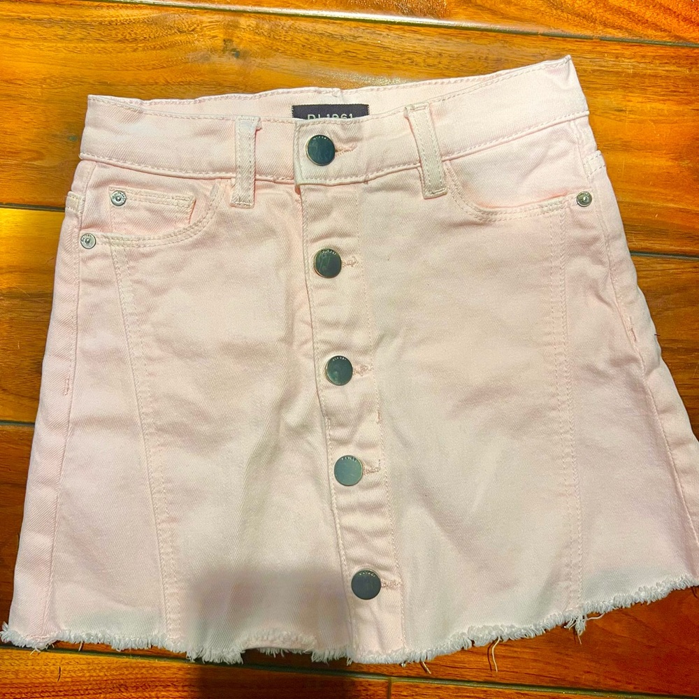 DL1961 baby Pink Mini Skirt with Button Front
